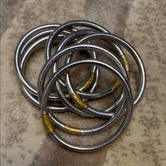 Budhagirl Jewelry - BuDhaGirl Silver and Gold Bangles 8 Count